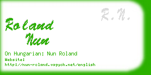 roland nun business card